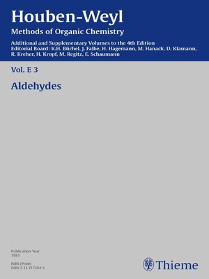 cover image of Houben-Weyl Methods of Organic Chemistry Volume E 3 Supplement